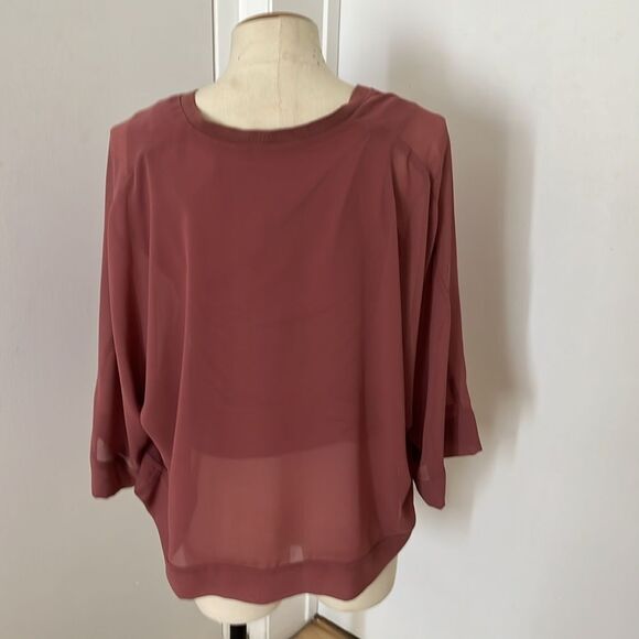 Zara Women's V-Neck Blouse - Mauve NWT - Picture 7 of 7